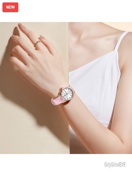 Vintage Leather Watch with Day Date Easy Read Minimalist Waterproof Quartz main image 4